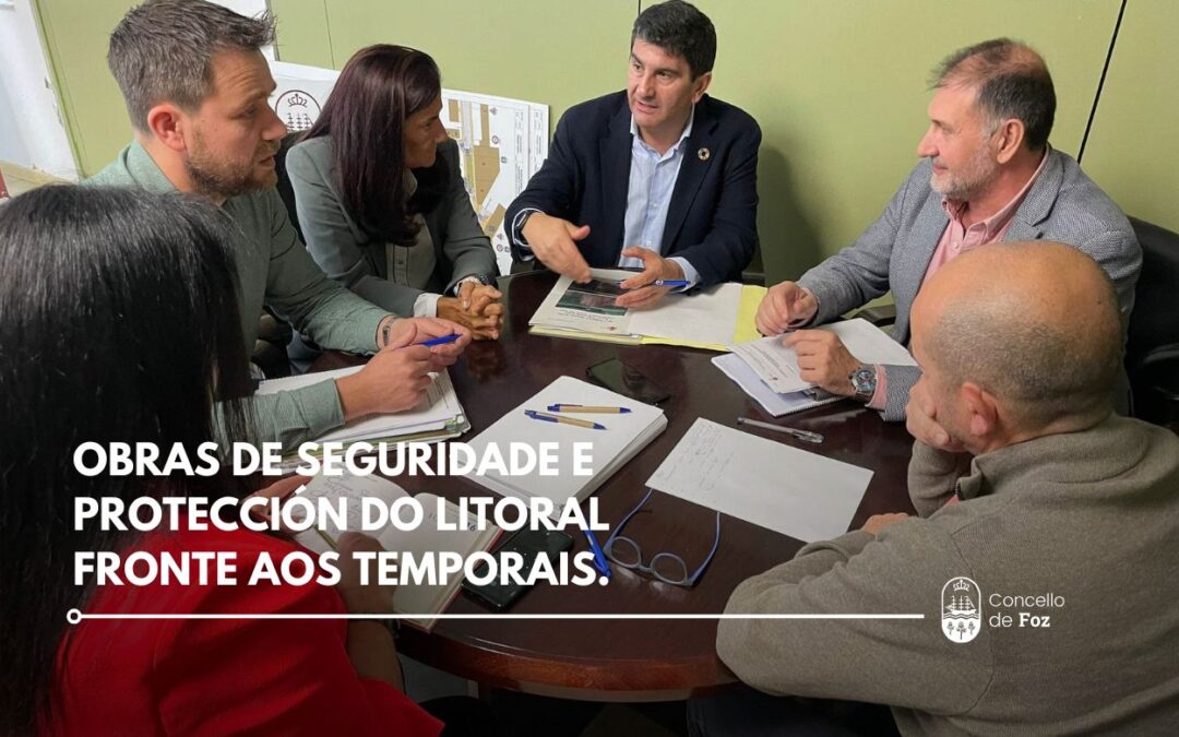 Obras de seguridade e protección do litoral fronte aos temporais.