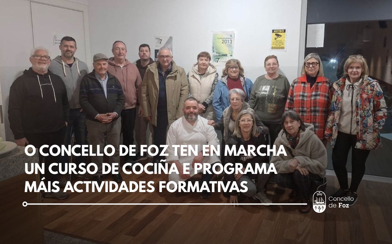 O Concello de Foz ten en marcha un curso de cociña e programa máis actividades formativas na vila e nas parroquias