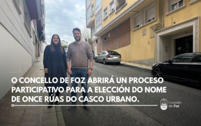 O Concello de Foz abrirá un proceso participativo para a elección do nome de once rúas do casco urbano.