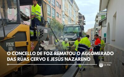 O Concello de Foz rematou o aglomerado das rúas Concello de Cervo e Jesús Nazareno.