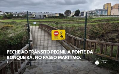 Peche ao tránsito peonil a Ponte da Ronqueira