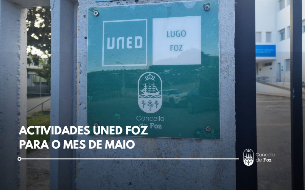 A Aula Universitaria da UNED en Foz programa para maio tres cursos, un roteiro e unha charla.