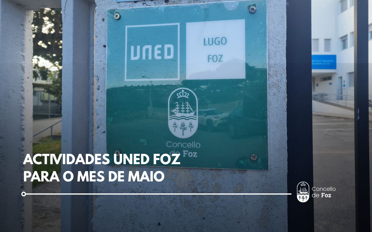 A Aula Universitaria da UNED en Foz programa para maio tres cursos, un roteiro e unha charla.