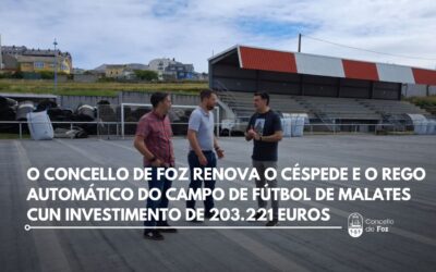 O Concello de Foz renova o céspede e o rego automático do Campo de Fútbol Municipal de Malates cun investimento de 203.221 euros
