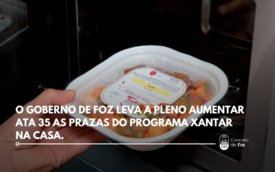 O goberno de Foz leva a pleno aumentar ata 35 as prazas do programa Xantar na Casa