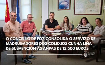 O Concello de Foz consolida o servizo de Madrugadores dos colexios públicos cunha liña de subvención ás ANPAS de 13.500 euros