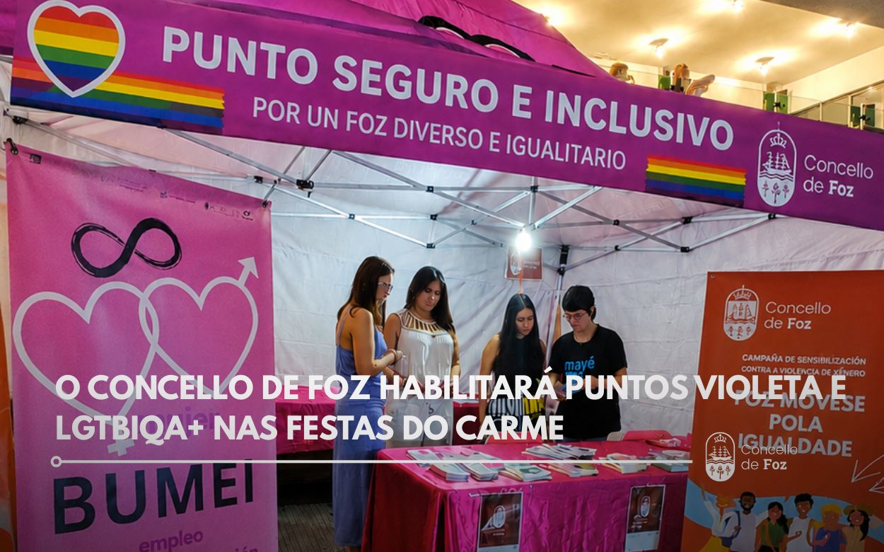 O Concello de Foz habilitará puntos violeta e LGTBIQA+ nas festas do Carme