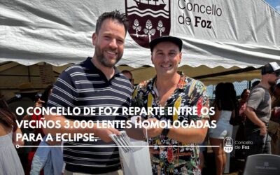 O Concello de Foz reparte entre os veciños 3.000 lentes homologadas para a eclipse.