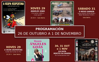 Programación 26 de outubro a 1 de novembro